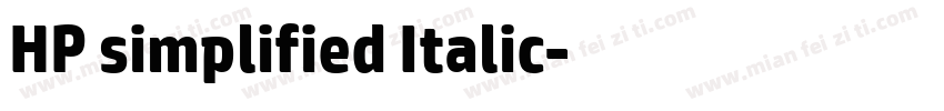 HP simplified Italic字体转换
